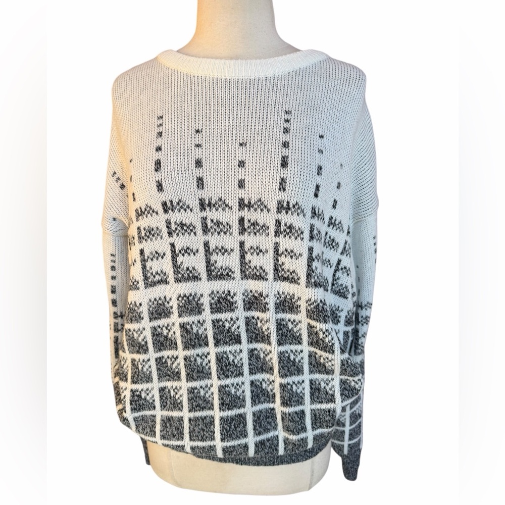 Late 1980s/Early 90s Ferruche Collection 100% Acrylic Drop Shoulder Crewneck Swe